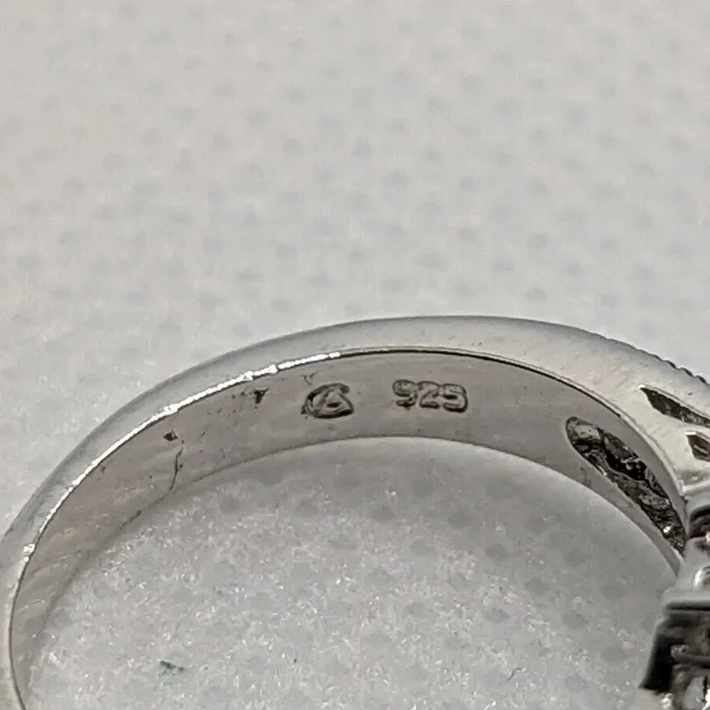 925 Round cut solitaire ring - Picture 3 of 5